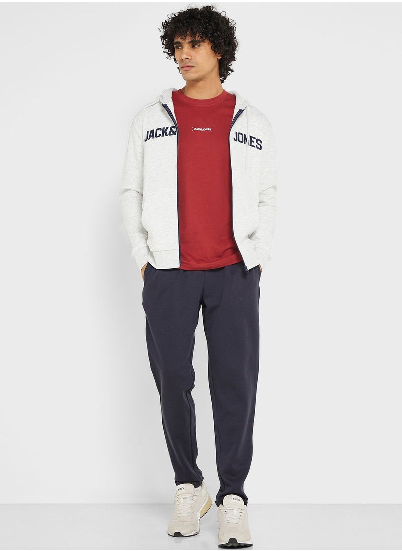 JACK & JONES - Logo Zip Through Hoodie - Image 1