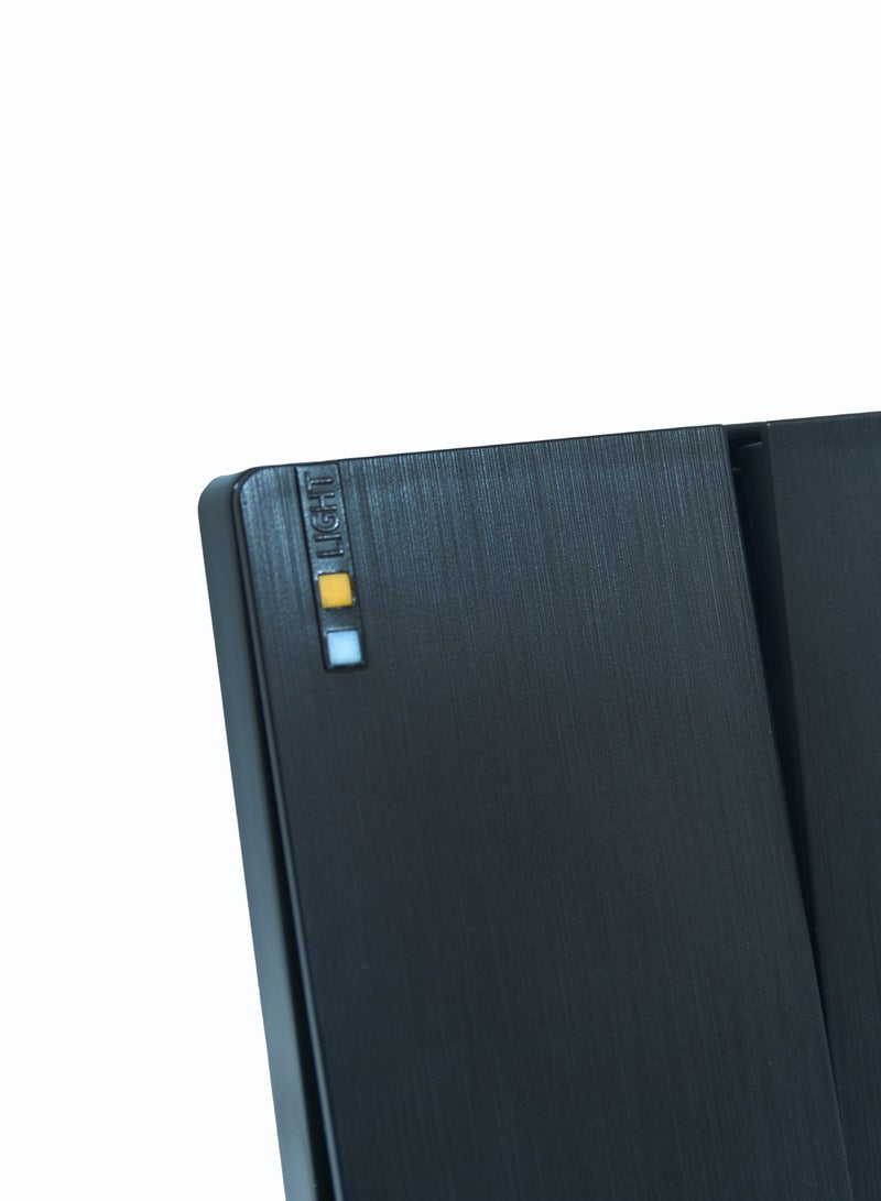 Happy Light Electric wall switch, Double button, tripartite line,Black, piano design - Image 4