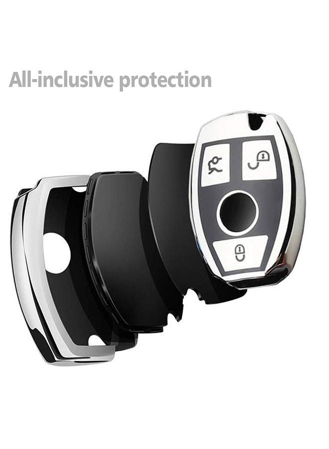 NIBEMINENT Electroplating Full Coverage Car Key Case With Ring - Image 3