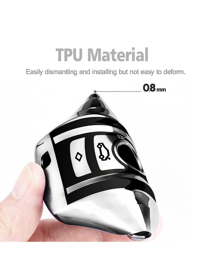 NIBEMINENT Electroplating Full Coverage Car Key Case With Ring - Image 4