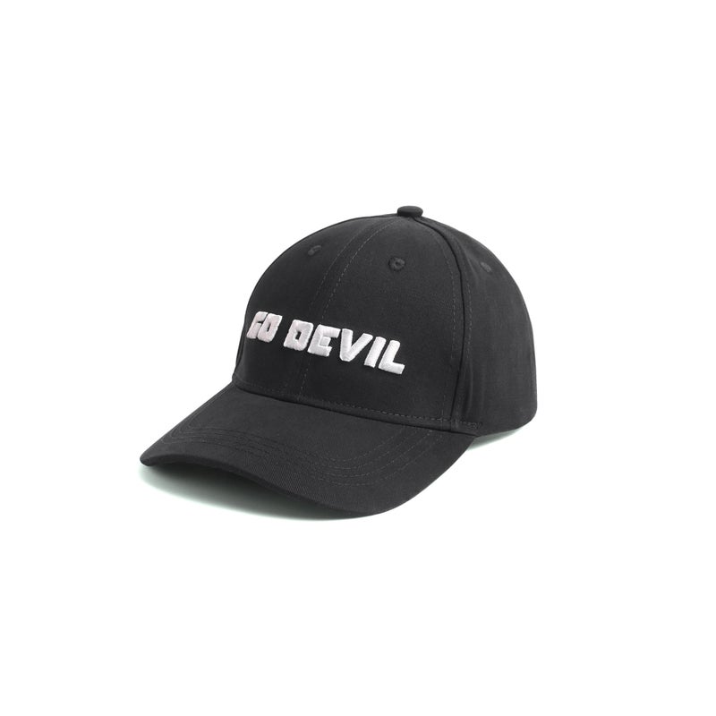 Go Devil Printed Premium Embroidered Black Cap For Men - Image 2