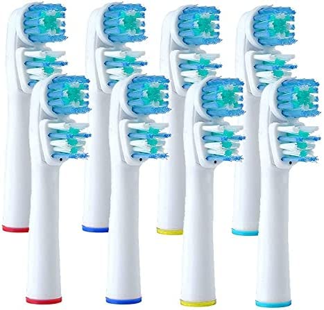 Alayna Replacement Brush Heads Compatible with OralB Braun- Best Double Clean, Pack of 8 Electric Toothbrush Replacement Heads- for Oral B Pro, 1000, 8000, 9000, Adults, Kids, Vitality, Dual Plus! - Image 2