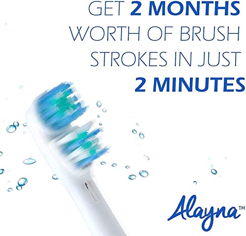 Alayna Replacement Brush Heads Compatible with OralB Braun- Best Double Clean, Pack of 8 Electric Toothbrush Replacement Heads- for Oral B Pro, 1000, 8000, 9000, Adults, Kids, Vitality, Dual Plus! - Image 3