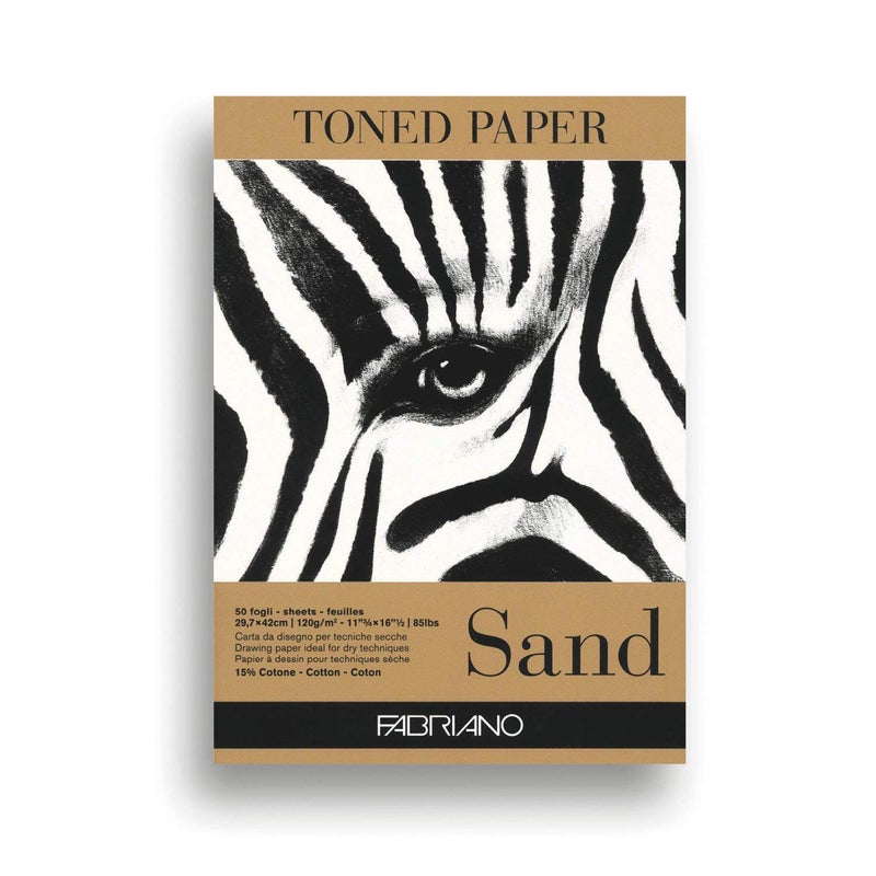 Fabriano Toned Paper Pad Sand, Size - A3, 120 GSM (Contains- 50 Sheets) - Image 4