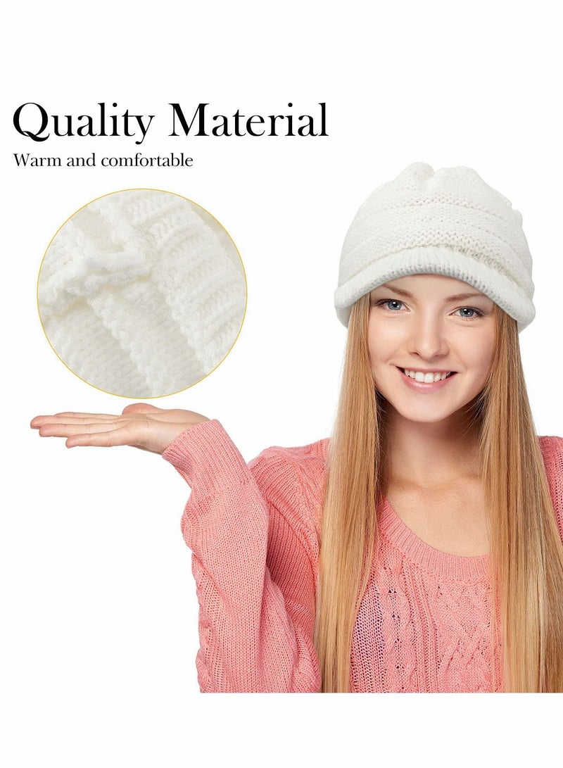 Y&D Men/Women warm soft knitted ponytail brimless beanie, 3 pcs for winter outdoor snow - Image 3