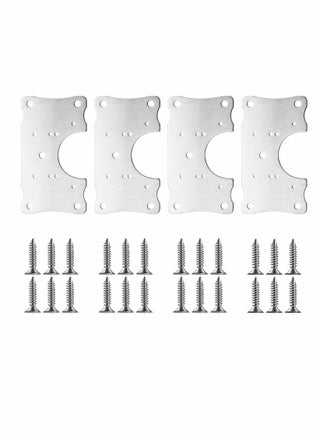 Cabinet Hinge Repair Plate, Stainless Steel Kits with Mounting Screws Wooden for Protecting Furniture and Kitchen Cabinet(4 Half Hole) - pzsku/ZC4F8B62B081377449263Z/45/_/1677833293/541b89bd-8312-4f8b-ba12-547e1f22c480