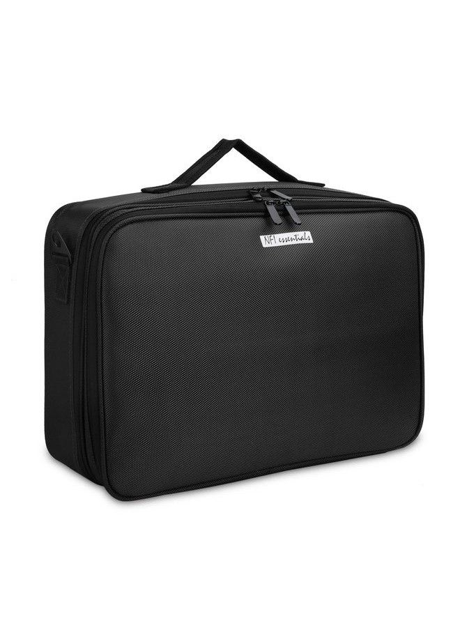 NFI essentials 3 Layers Large Makeup Storage Organizer With Adjustable Compartment Black  - Image 2