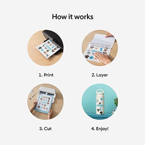 Cricut مجموعة ملصقات قابلة للطباعة ومقاومة للماء من كريكت جوي إكسترا - أبيض - Image 4