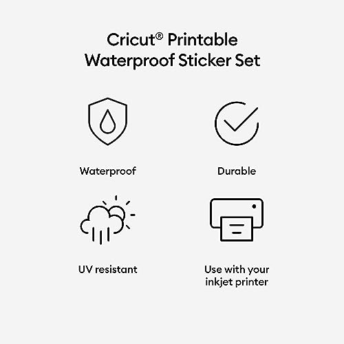 Cricut مجموعة ملصقات قابلة للطباعة ومقاومة للماء من كريكت جوي إكسترا - أبيض - Image 5