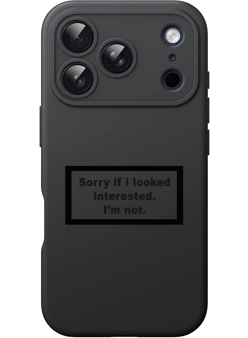 Theodor Protective Slim Fit Case Liquid Silicone Cover with Full Body Protection Anti-Scratch Shockproof Case For Apple iPhone 17 Pro (Black) Sorry if i looked - Image 1