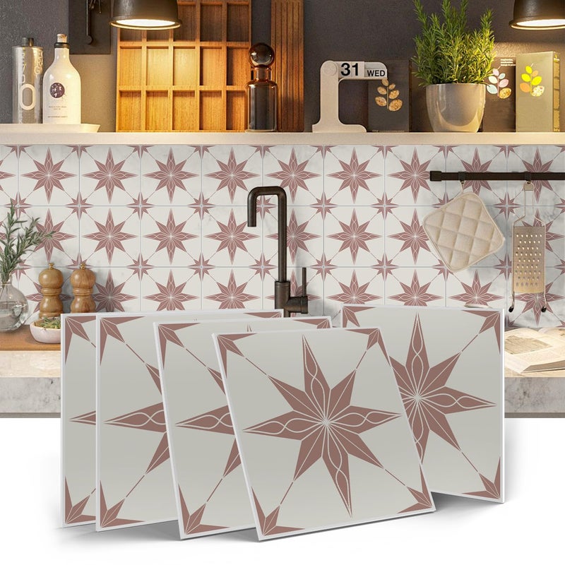 VICCI 12Pcs Wall Tile Decor 5.9x5.9 inch Tile Stickers Peel and Stick Backsplash for Bathroom Kitchen Wall Sticker Self Adhesive Decoration Decals - Image 1