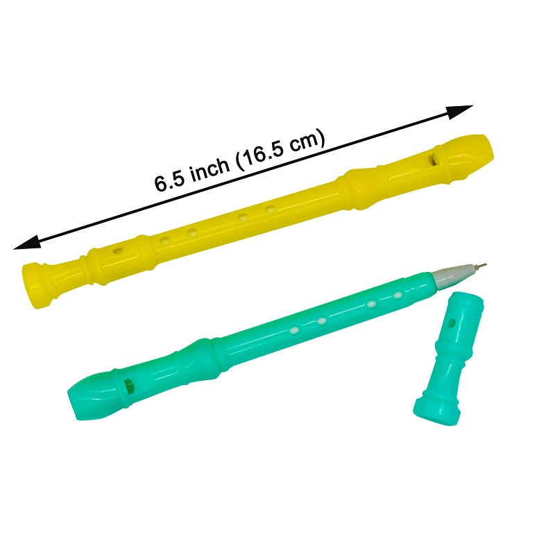 Maydahui 30 PCS Novelty Flute Shape Rollerball Pen Cute Kawaii Music Pens Black Gel Ink for School Office Birthday Party - Image 2