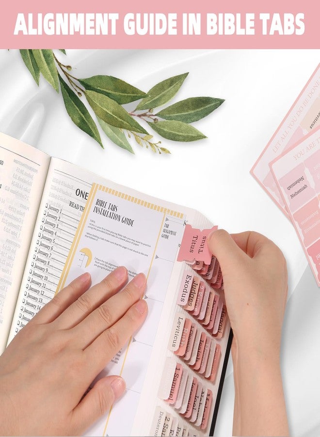 Cerpourt Bible Tabs for Women and Men 75 Tabs,Bible Tabs for Kids, Pink Bible Tabs,Bible Book Tabs,Bible Tabs for Study Bible, Bible Index Tabs,Bible Study Supplies - Image 5