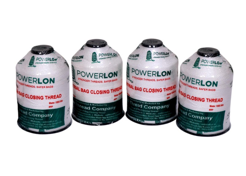 Powerlon PP 2Ply Unbreakable Bag Closer Thread 1000 Mtr (4 Pcs) - Image 1