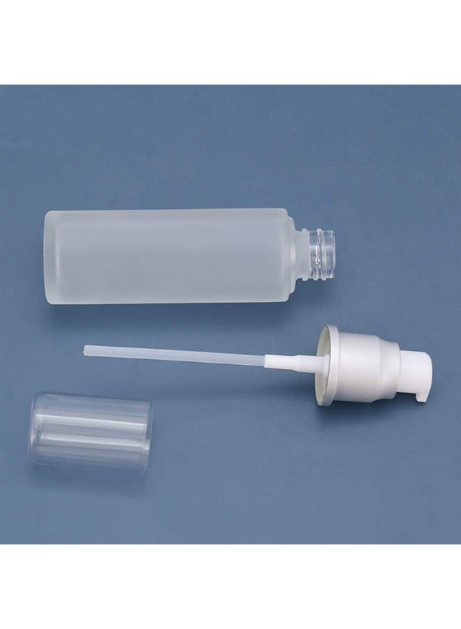 اس واي بي ال قطعة من زجاجات مضخة لوشن فارغة قابلة لإعادة التعبئة، زجاجة بيضاء غير لامعة، موزع مضخة مستحضرات تجميل، حاويات زجاجات لوشن للعناية بالبشرة، كريم سائل، زيت أساسي (100 مل/3.4 أونصة) - Image 5