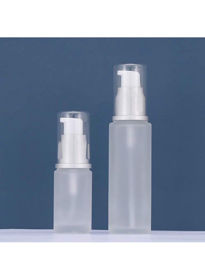 اس واي بي ال قطعة من زجاجات مضخة لوشن فارغة قابلة لإعادة التعبئة، زجاجة بيضاء غير لامعة، موزع مضخة مستحضرات تجميل، حاويات زجاجات لوشن للعناية بالبشرة، كريم سائل، زيت أساسي (100 مل/3.4 أونصة) - Image 4