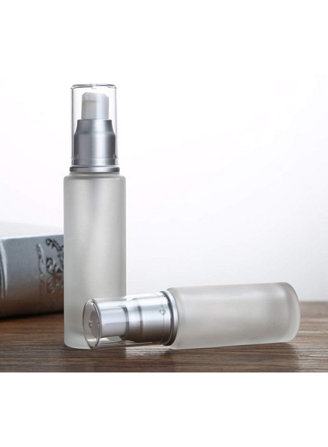 اس واي بي ال قطعة من زجاجات مضخة لوشن فارغة قابلة لإعادة التعبئة، زجاجة بيضاء غير لامعة، موزع مضخة مستحضرات تجميل، حاويات زجاجات لوشن للعناية بالبشرة، كريم سائل، زيت أساسي (100 مل/3.4 أونصة) - Image 2