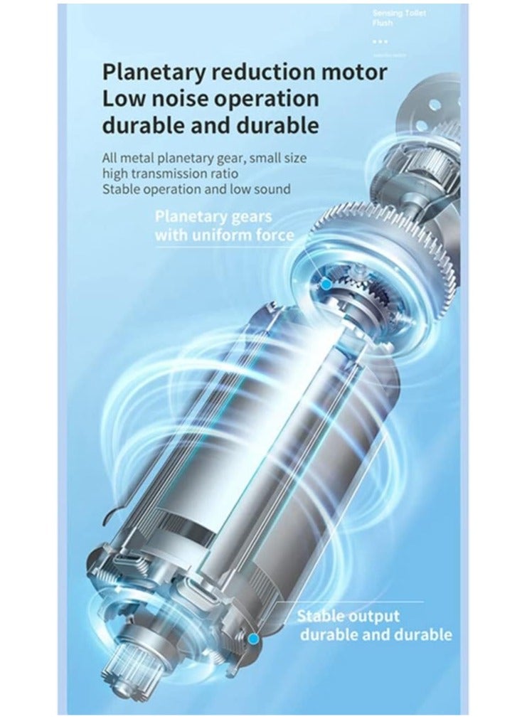 عام مستشعر تدفق المرحاض التلقائي - يعمل بالضغط التلقائي بفضل التقنية الذكية للكشف عن الأشعة تحت الحمراء، مقاوم للماء ويشحن بواسطة منفذ Type-C، مثالي للاستخدام في المنزل أو الفندق. - Image 5