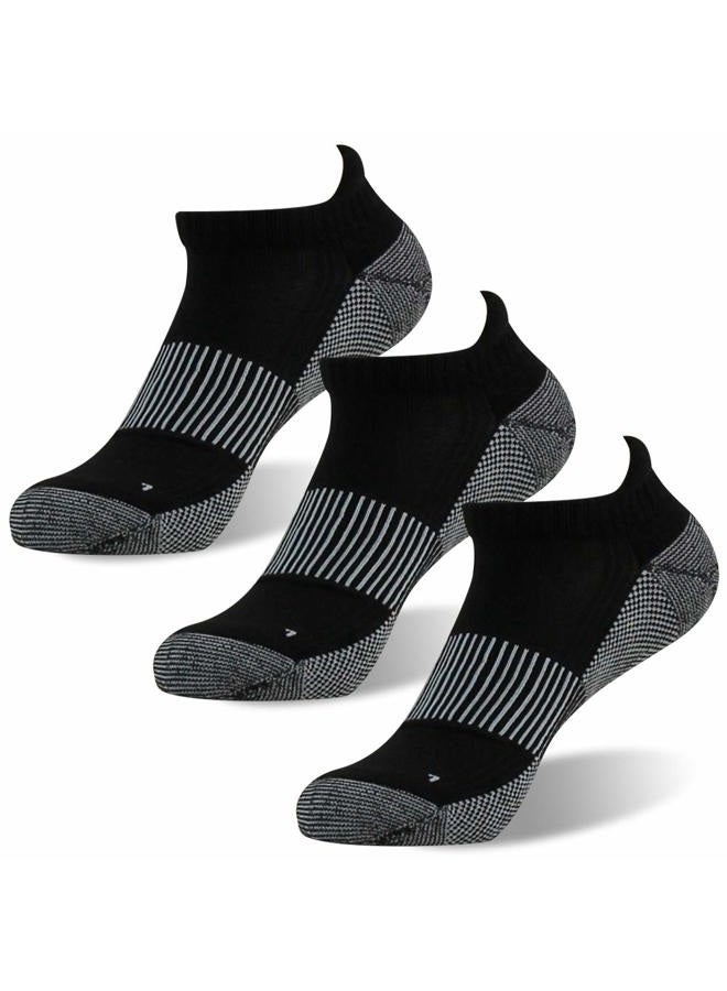 FOOTPLUS Low Cut Boy's Running Socks, Men and Women Moisture Wicking Antimicrobial Socks 3 Pairs, Medium - Image 1