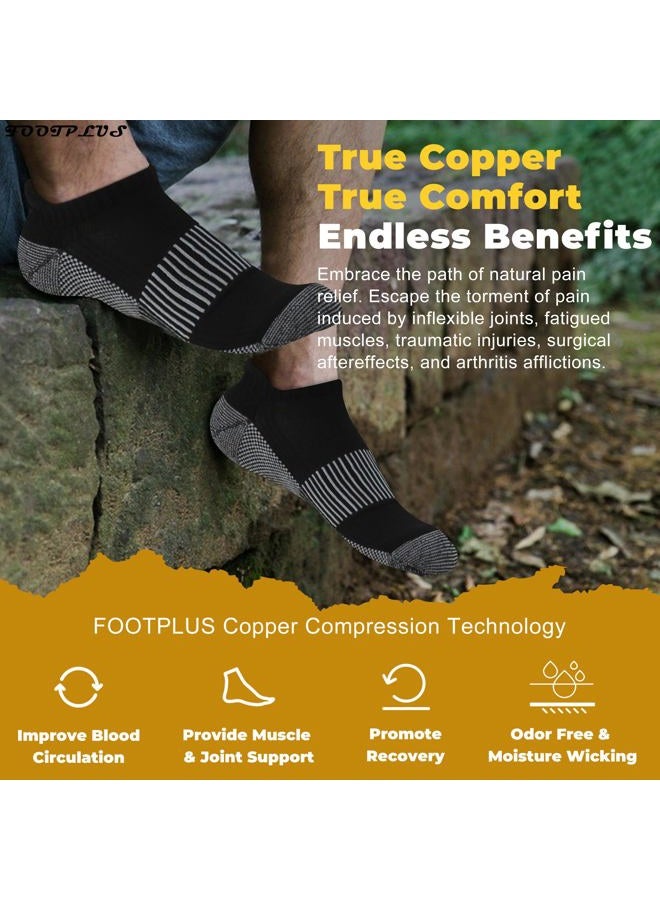 FOOTPLUS Low Cut Boy's Running Socks, Men and Women Moisture Wicking Antimicrobial Socks 3 Pairs, Medium - Image 2
