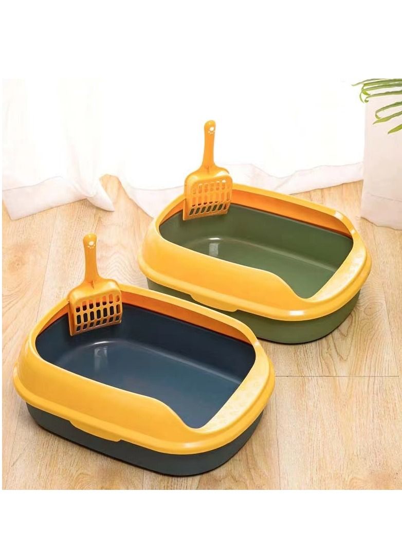 TaoTaoPets Cat Litter Box 40x29 x13 cm Cat Litter Toilet， (Blue Color) - Image 2