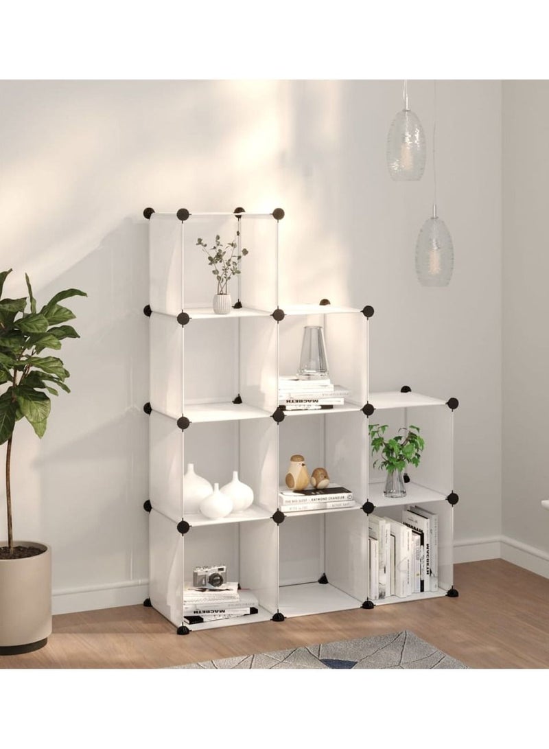Generic 9 Cube Plastic Shoe Storage Organizer Units, Stackable Shoe Organizing Rack, Closed Shoe Organizer Boxes Bins with Doors, Space Saving Shoe Storage Cabinet for Heels, Boots, Slippers - Image 4