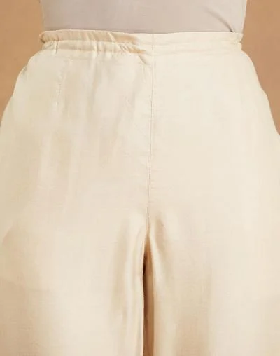 Fabindia Natural Viscose Silk Embroidered Pant & Kurta Set