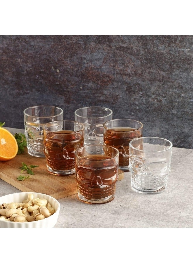 FALMER Set Of 6 Skull Design Mugs, 300ml Capacity, For Hot And Cold Drinks, Freezer Safe, Skull Embossed Design  - Image 2