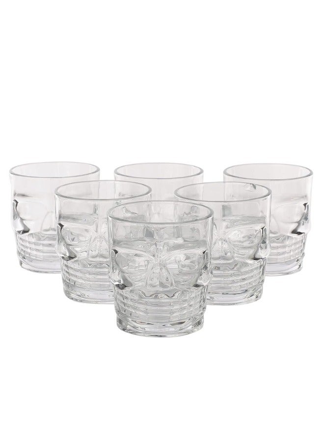FALMER Set Of 6 Skull Design Mugs, 300ml Capacity, For Hot And Cold Drinks, Freezer Safe, Skull Embossed Design  - Image 3