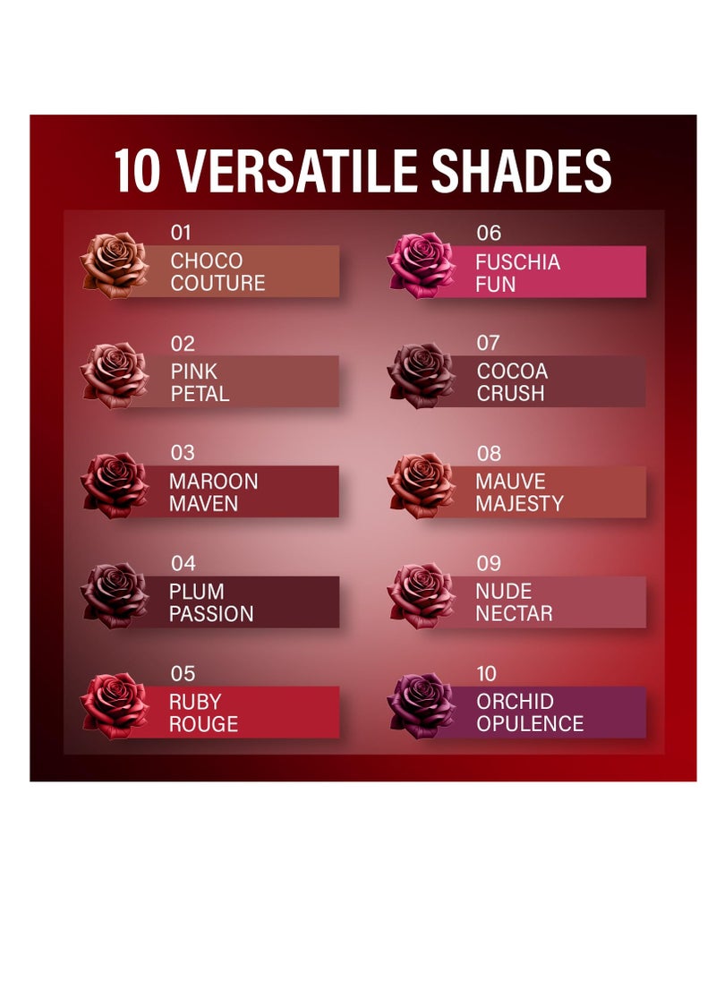 Faces Canada - FACES CANADA Comfy Matte Wow Liquid Lipstick Nectar 09  3.8ml One Swipe Application Highly Pigmented  Comfortable Wear Glides Smoothly  Long Lasting Transferproof - Image 1