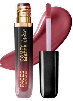 Faces Canada FACES CANADA Comfy Matte Wow Liquid Lipstick Nectar 09  3.8ml One Swipe Application Highly Pigmented  Comfortable Wear Glides Smoothly  Long Lasting Transferproof  - Image 1