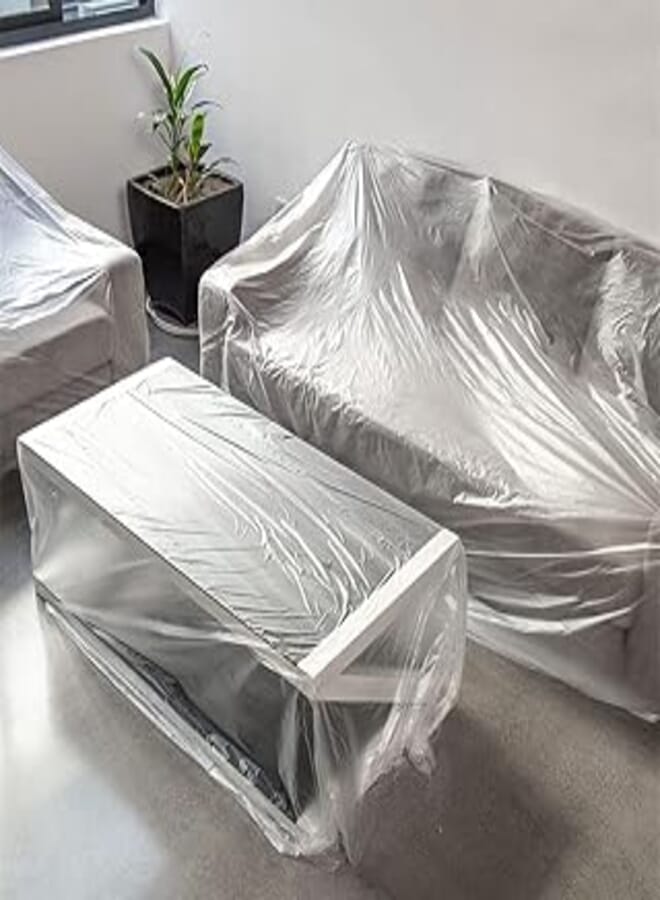 Clear Furniture Protector - Clear Plastic Roll Provides Superior Protection For Your Furniture From Dust And Moisture. Material: Proof Paper Protects Furniture From Moisture. Easy - Generic 