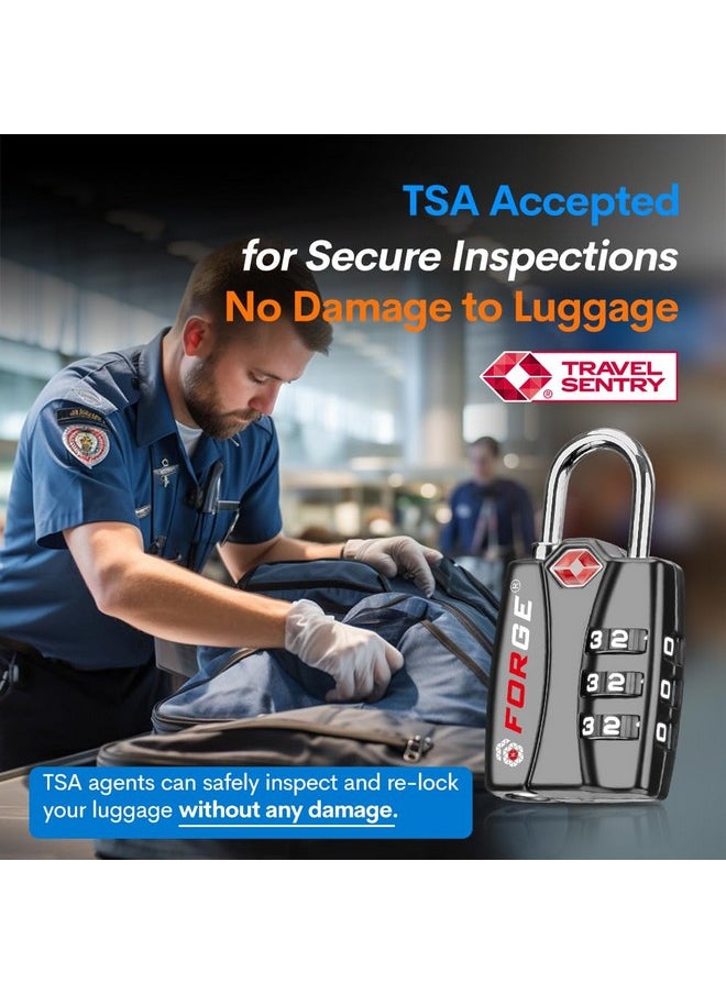 Forge Forge TSA Approved Luggage Locks - Black 2 PK  - Image 2