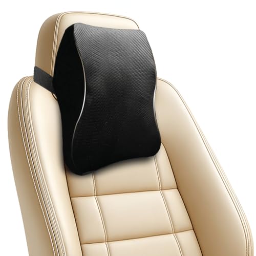 Trajectory Car Neck Rest Pillow Memory Foam Cushion for Car Seat I Head Rest for Neck & Cervical Comfort for Men and Women Black (As seen on Shark Tank) - Image 1