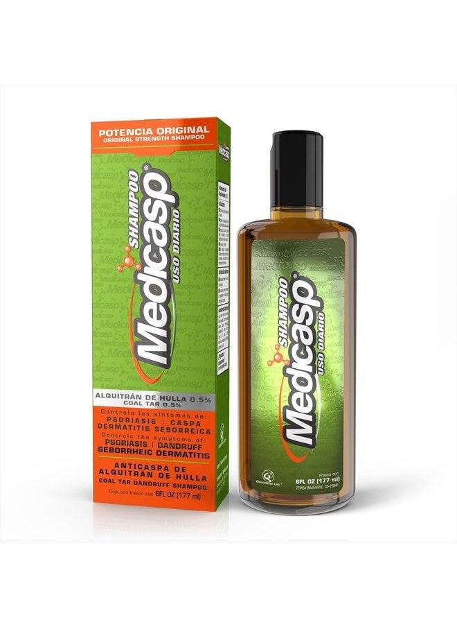 Medicasp - Coal Tar Gel Dandruff Shampoo to Treat Seborrheic Dermatitis Psoriasis, 6 Ounce (Pack of 1) - Image 1