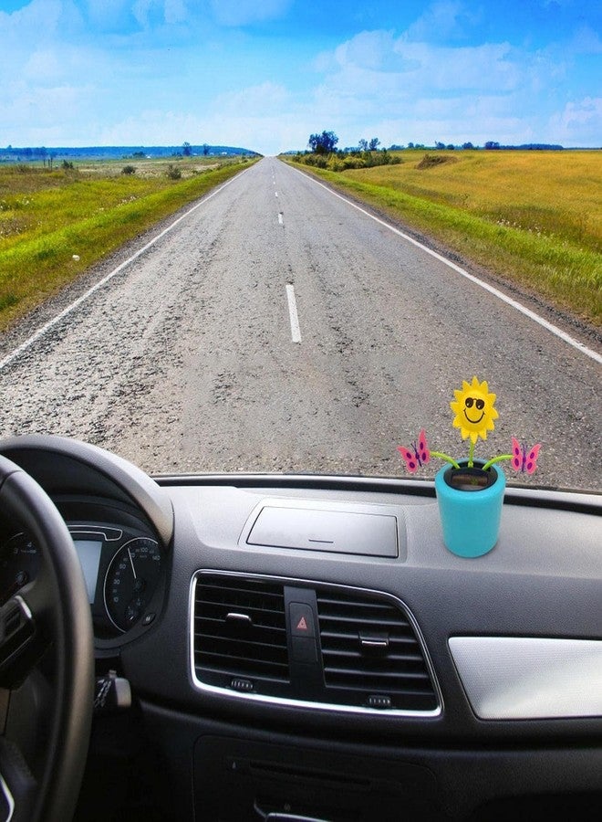 GOUDOGEDC Solar Dancing Sunflower Decor, Bobblehead Swinging Flowers for Car and Home, Vibrant Moving Petals Decoration - Image 2