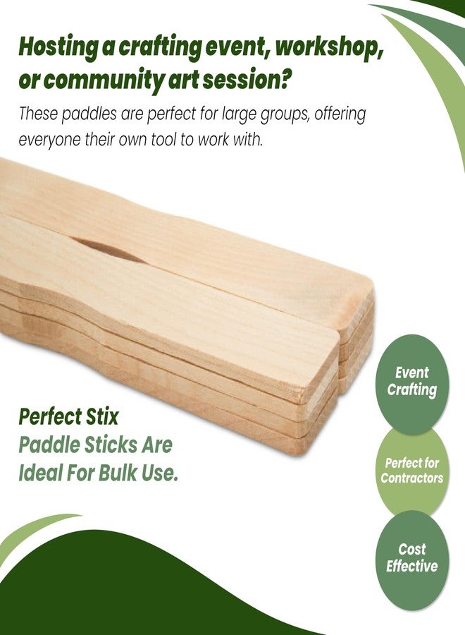 Perfect Stix 11" x 3/4" Wooden Paint Stirrer Paddle Sticks/Craft Sticks/Automotive Paddle - Pack of 100ct - Image 3