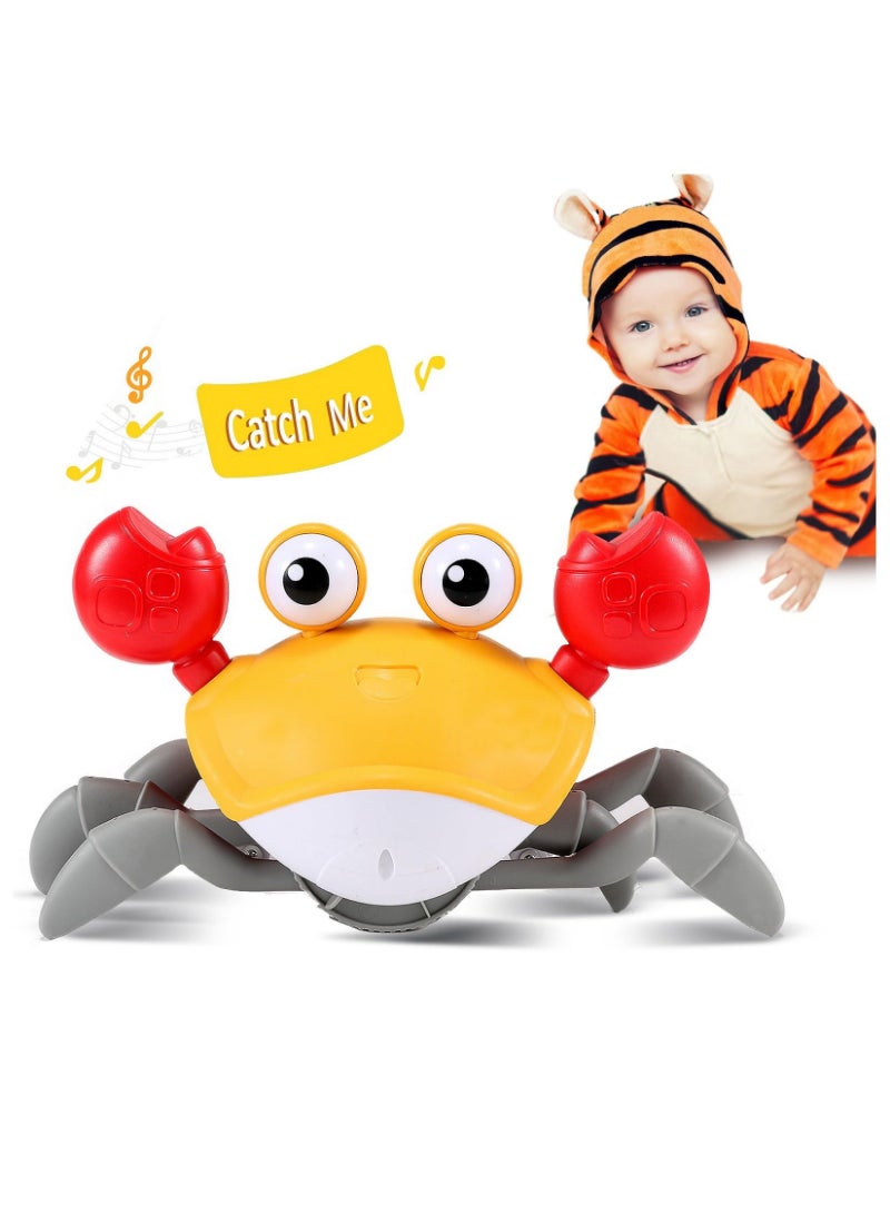 AROAQ Infant Crawling Crab Tummy Time Baby Toy Learning Crawl Walking Toddler 3 Years Old Music Development Interactive Birthday Gift - Image 1