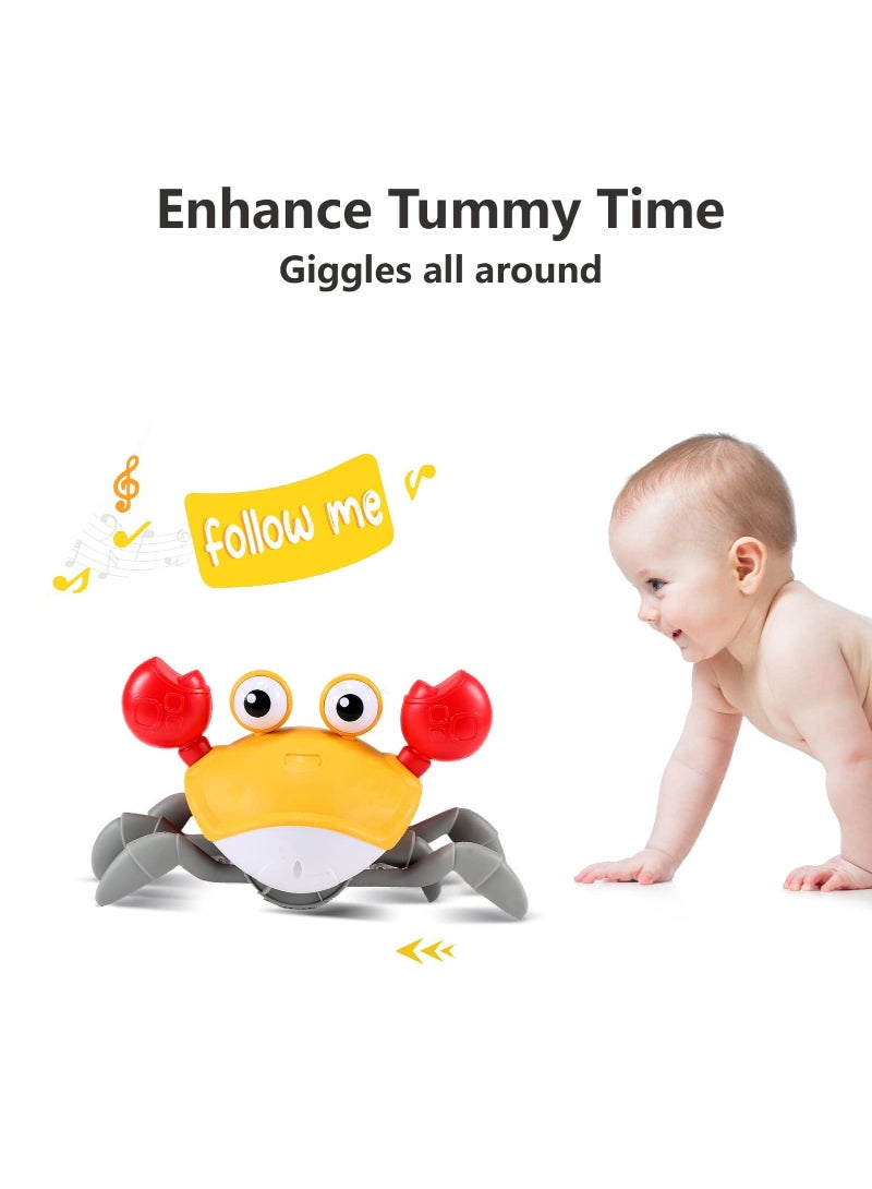 AROAQ Infant Crawling Crab Tummy Time Baby Toy Learning Crawl Walking Toddler 3 Years Old Music Development Interactive Birthday Gift - Image 4