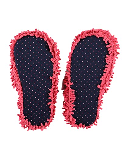 Lazy One Spa Flip-Flop Slippers for Women, Fuzzy House Slippers, Stuck in Bed, Pink, Blue (Small/Medium) - Image 2