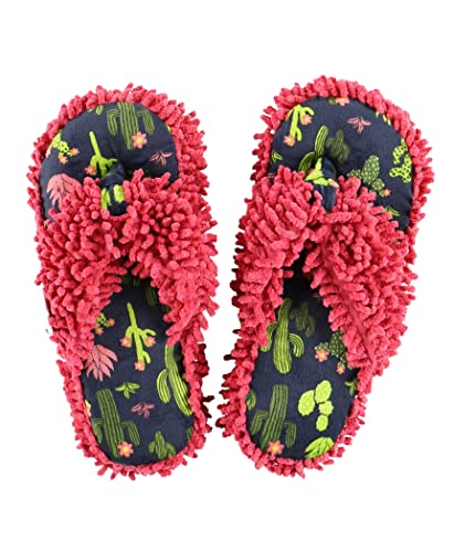 Lazy One Spa Flip-Flop Slippers for Women, Fuzzy House Slippers, Stuck in Bed, Pink, Blue (Small/Medium) - Image 1