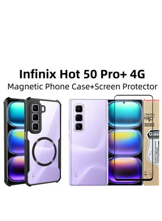 [1+1 Sets] For Infinix Hot 50 Pro+ 4G Case & Screen Protector Magnetic Suction Car Phone Case with Anti Drop Function High Transmittance Glass Scratch Resistant Tempered Glass - pzsku/ZC4F9BAC51734A3D8DB1FZ/45/_/1732259947/3dcf64c8-1eb3-4447-84cd-e880c5b3b782