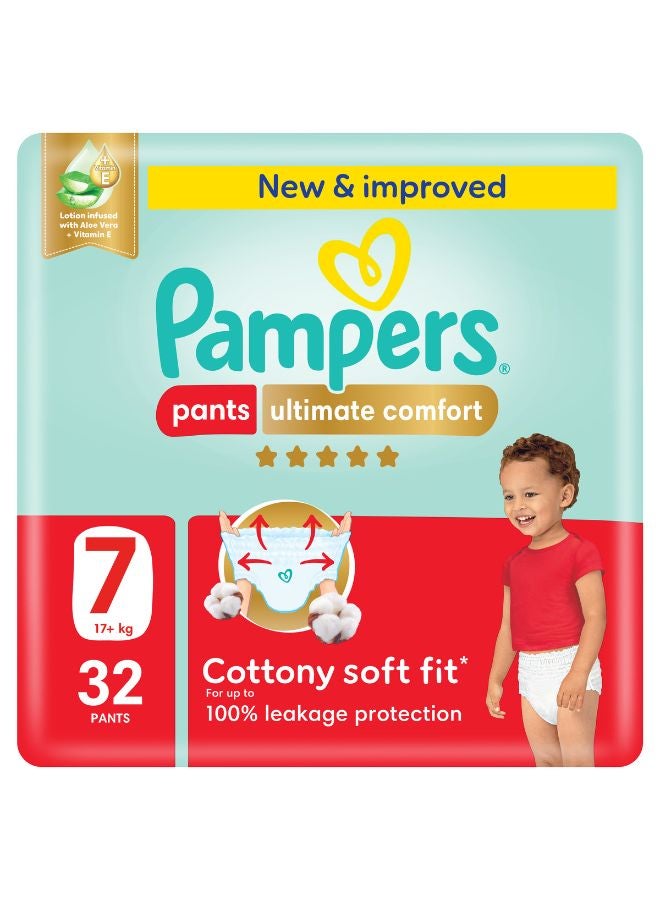 Pampers Premium Care Size 7 Extra Large Super Saver Pants Pack 32 Count