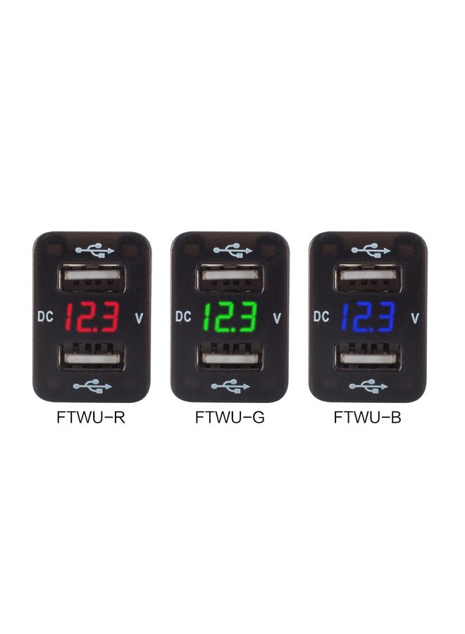 بيوينتي Car Charger Original Hole Non-Destructive Modification Of Dual Usb Car Charger With Line Suitable For Toyota(FTWU Blue Light) - Image 2