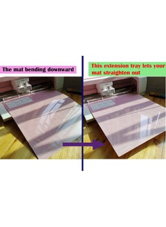onten Extension Tray Compatible With Cricut Maker3 Makerextender Tray Compatible With Cricut Matcutting Mat Extender Support For Maker3 Maker Series (Not Compatible With Air Series) (White)  - Image 3