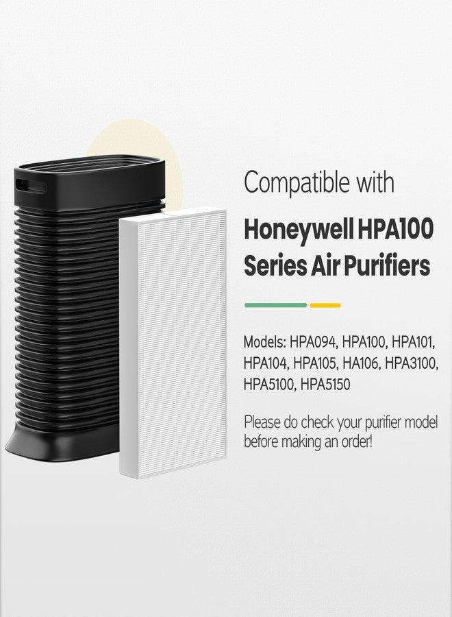 isinlive HPA100 HEPA Filter Replacement HRF-ARVP100 for Honeywell HPA100 Series Air Purifier, HPA094, HPA104, HPA105 HPA3100, HPA5100 Series, 2 HEPA R and 8 Precut Carbon Pre-Filters A - Image 2