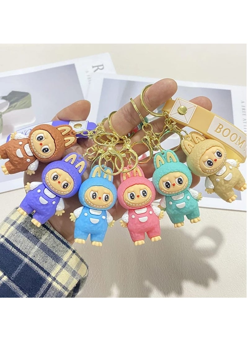 LABUBU Keychain For Women And Girls, Cute Labubu Doll Wristlet Accessories For Backpack Handbag Car Keys - Image 4