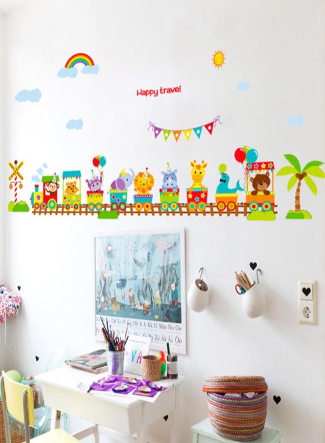 Waterproof Cartoon Snimal Train Wall Sticker