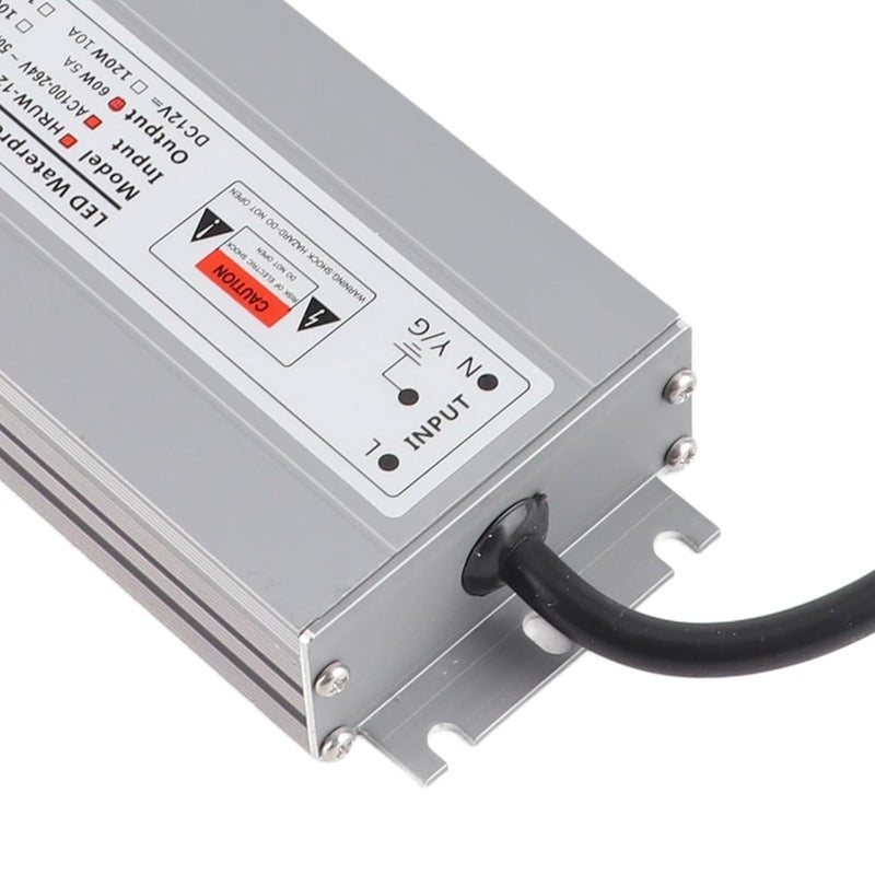 مصدر طاقة LED بقدرة 60 واط ومحول 12 فولت للاستخدام الخارجي - سائق LED بتصنيف IP67 لأداء فعال 100-240 فولت تيار متردد - Image 4