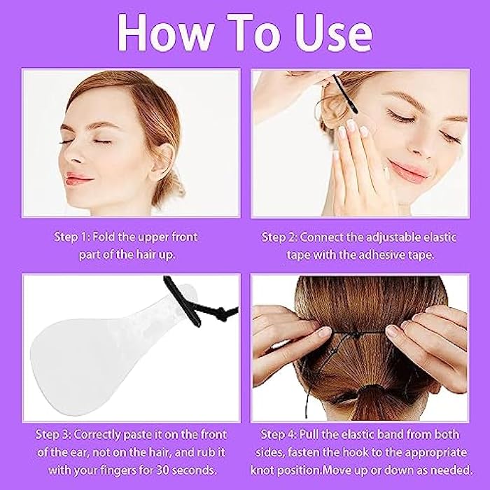 Elitecran Face Lift Tape, Face Tape Lifting Invisible, 60 Pcs Face Lift Double chin Stickers Neck Lift Tapes and Bands Makeup Tool for Lifting Saggy Skin and Wrinkles - Image 4